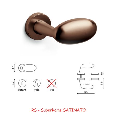 MANIGLIA BLINDO SuperRame SATINATO