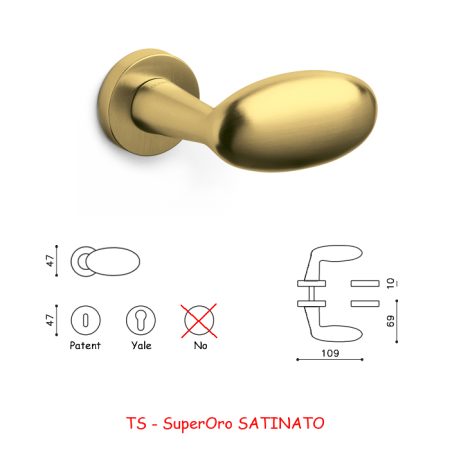 MANIGLIA BLINDO SuperOro SATINATO