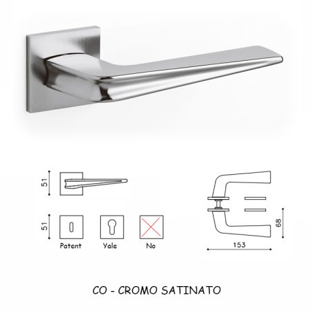 MANIGLIA CHEVRON CROMO SATINATO