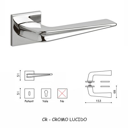 MANIGLIA CHEVRON CROMO LUCIDO