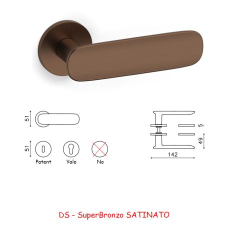 MANIGLIA CONCA L SuperBronzo SATINATO