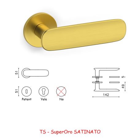 MANIGLIA CONCA L SuperOro SATINATO