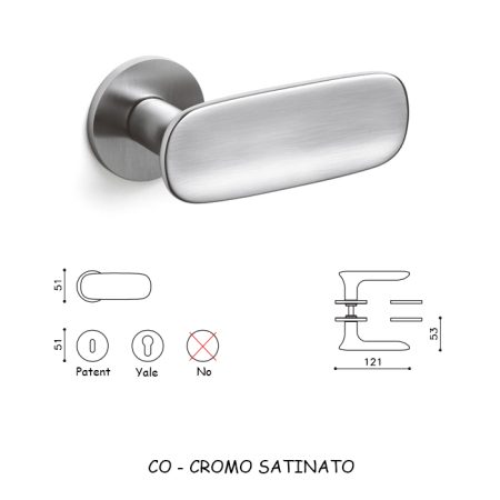 MANIGLIA CONCA CROMO SATINATO