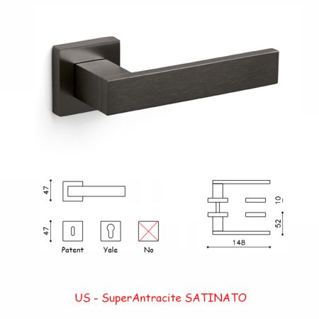 MANIGLIA DIANA SuperAntracite SATINATO