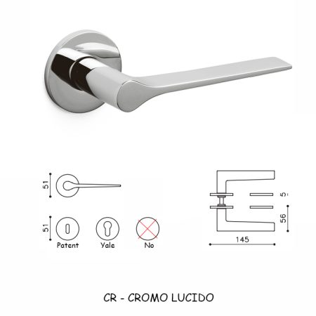 Maniglia Olivari LAMA L CROMO LUCIDO