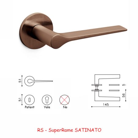 Maniglia Olivari LAMA L SuperRame SATINATO