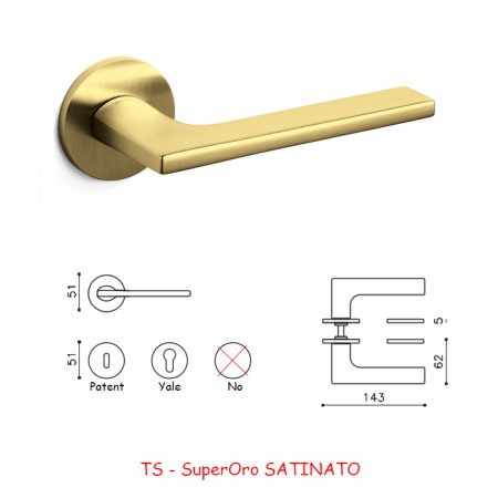 MANIGLIA LOTUS SuperOro SATINATO