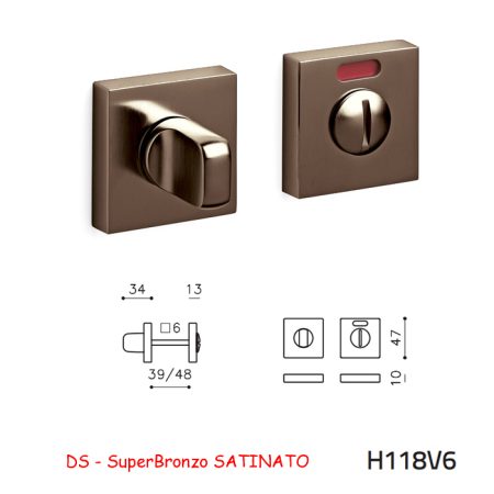 CHIAVISTELLO VERONA Q L/O SuperBronzo SATINATO