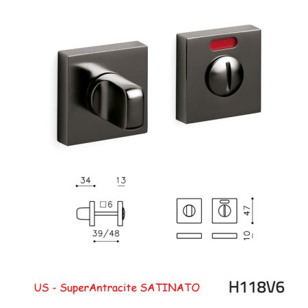 CHIAVISTELLO VERONA Q L/O SuperAntracite SATINATO