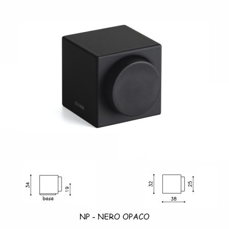 FERMAPORTA CUBO NERO OPACO