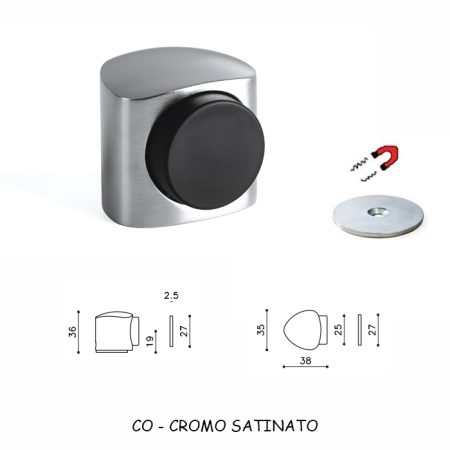 FERMAPORTA VICTOR MAGNETE CROMO SATINATO