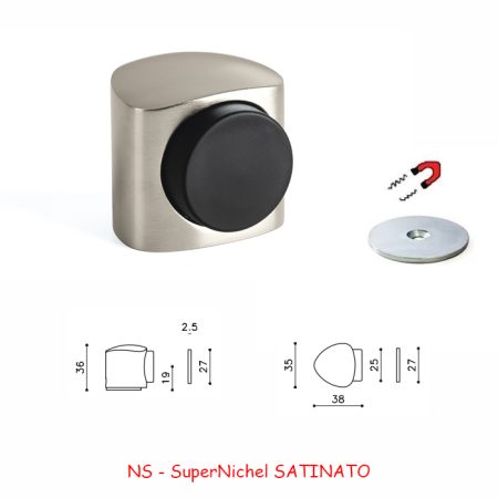 FERMAPORTA VICTOR MAGNETE SuperNichel SATINATO