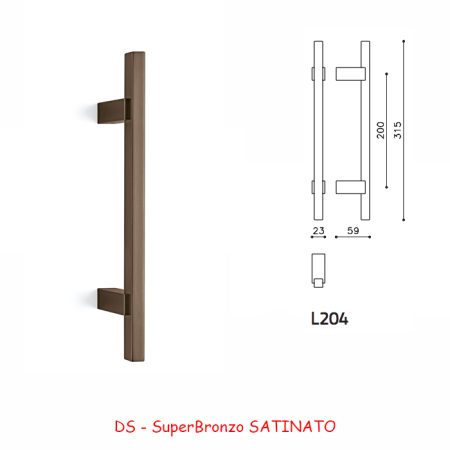 MANIGLIONE BIOS 204 SuperBronzo SATINATO