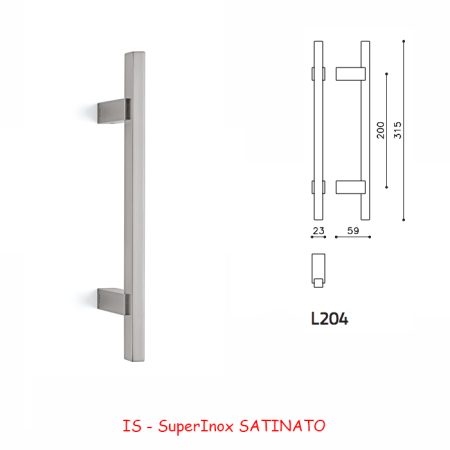MANIGLIONE BIOS 204 SuperInox SATINATO