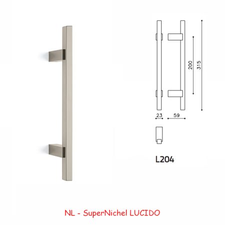 MANIGLIONE BIOS 204 SuperNichel LUCIDO