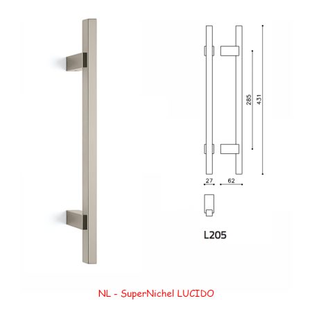 MANIGLIONE BIOS 205 SuperNichel LUCIDO
