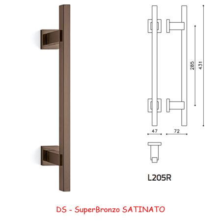MANIGLIONE BIOS 205R SuperBronzo SATINATO