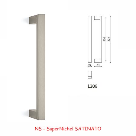 MANIGLIONE DIANA SuperNichel SATINATO