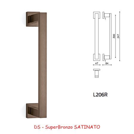 MANIGLIONE DIANA R SuperBronzo SATINATO