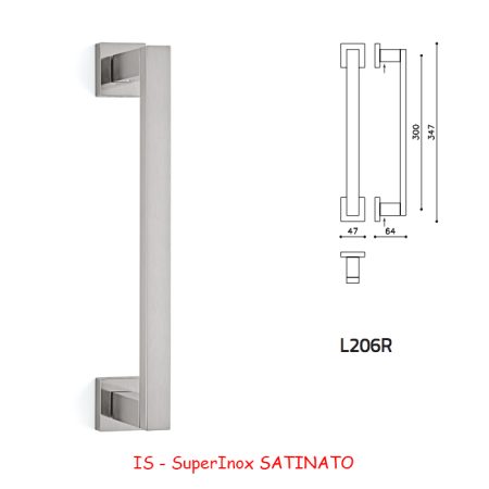 MANIGLIONE DIANA R SuperInox SATINATO