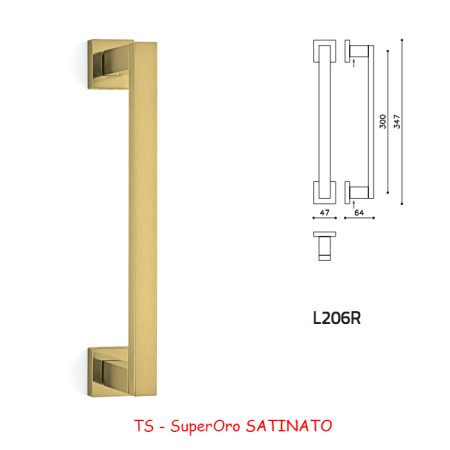 MANIGLIONE DIANA R SuperOro SATINATO