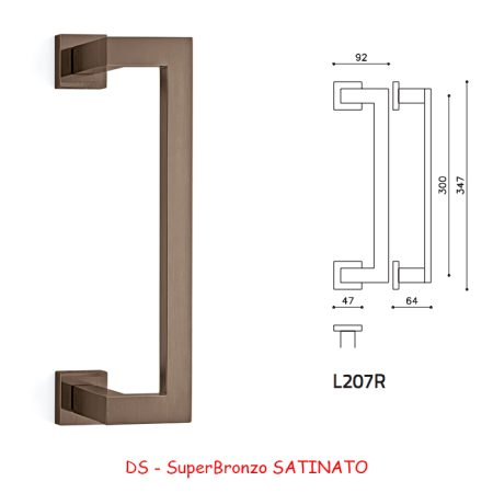 MANIGLIONE DIANA RZ SuperBronzo SATINATO