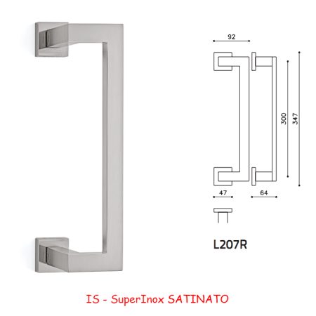 MANIGLIONE DIANA RZ SuperInox SATINATO