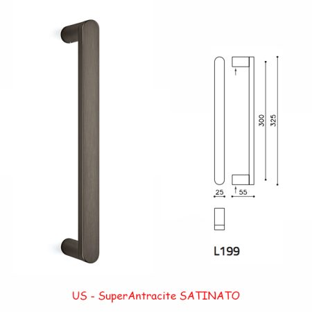 MANIGLIONE LINK SuperAntracite SATINATO