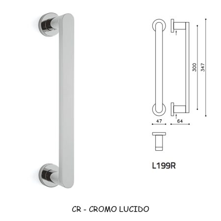 MANIGLIONE LINK R CROMO LUCIDO
