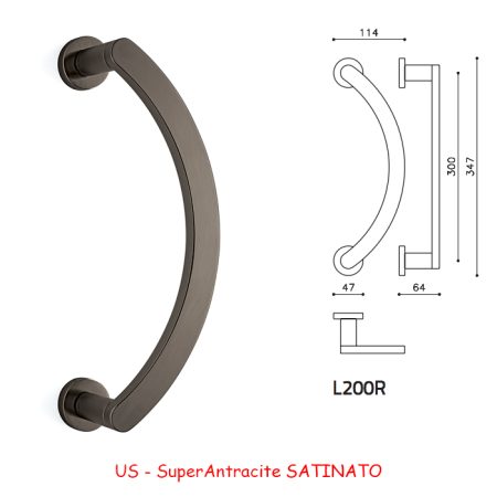 MANIGLIONE LINK RZ SuperAntracite SATINATO