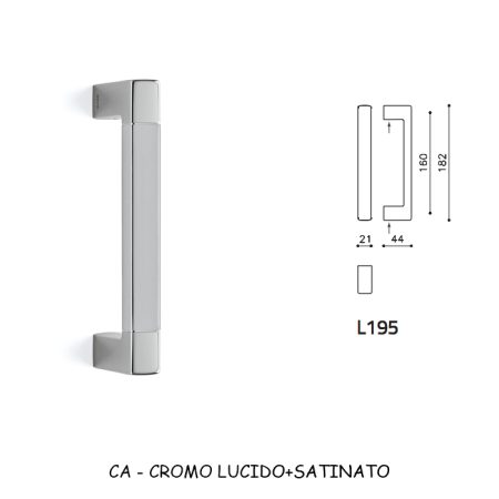 MANIGLIONE PLANET CROMO LUCIDO+SATINATO