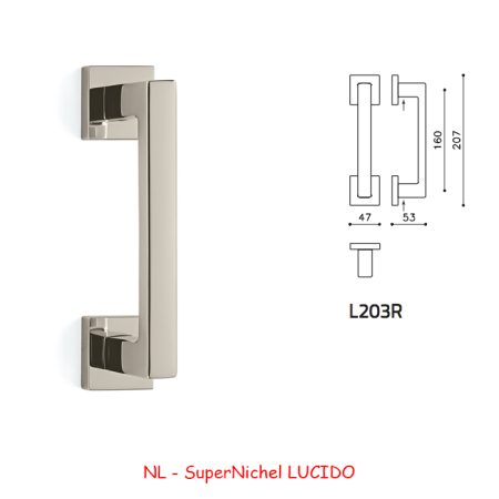 MANIGLIONE PLANET Q SuperNichel LUCIDO
