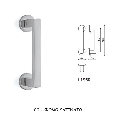 MANIGLIONE PLANET R CROMO SATINATO