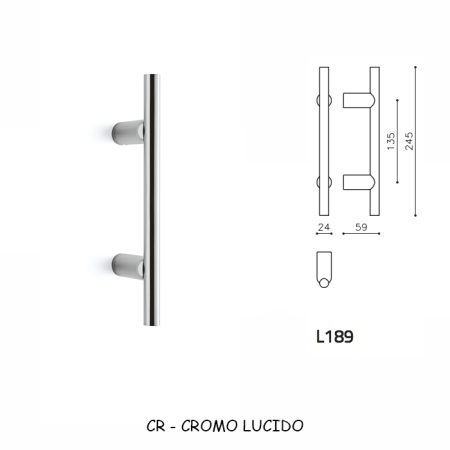 MANIGLIONE STILO 189 CROMO LUCIDO