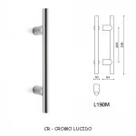 MANIGLIONE STILO 190L CROMO LUCIDO
