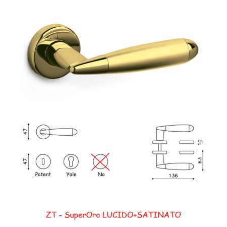 MANIGLIA ASTER SuperOro LUCIDO+SATINATO