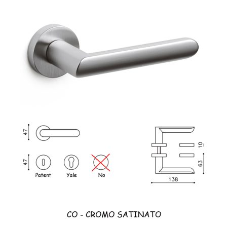 MANIGLIA LASER CROMO SATINATO