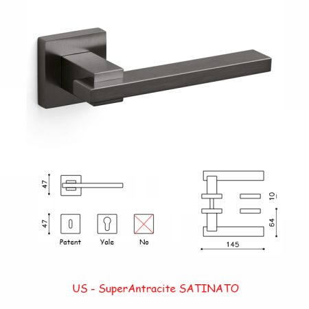 MANIGLIA MINERVA SuperAntracite SATINATO