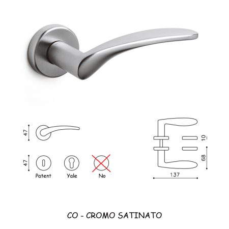 MANIGLIA NOVELLA CROMO SATINATO