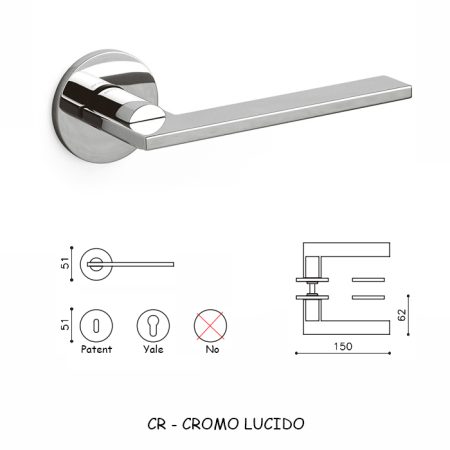 MANIGLIA OPEN CROMO LUCIDO