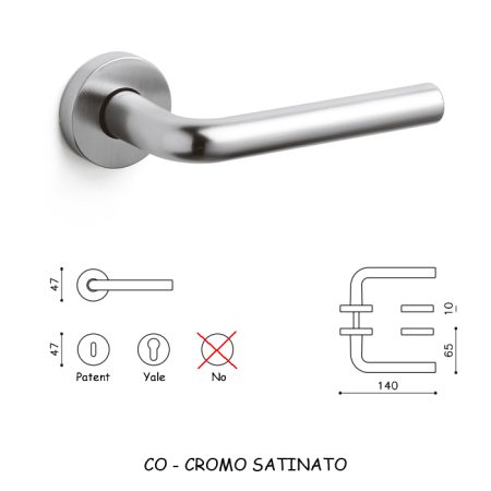 MANIGLIA RAFFAELLA CROMO SATINATO