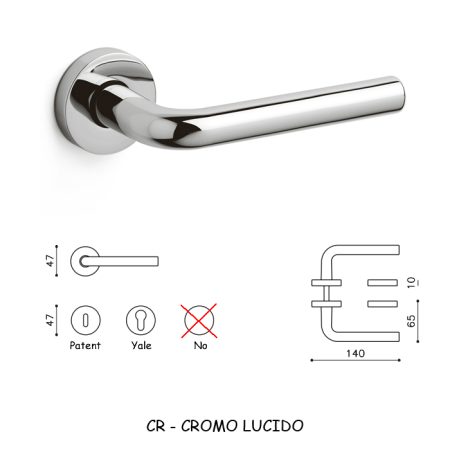 MANIGLIA RAFFAELLA CROMO LUCIDO