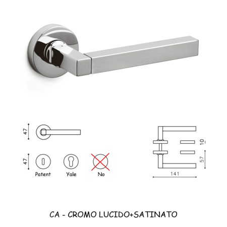 MANIGLIA TIME CROMO LUCIDO+SATINATO