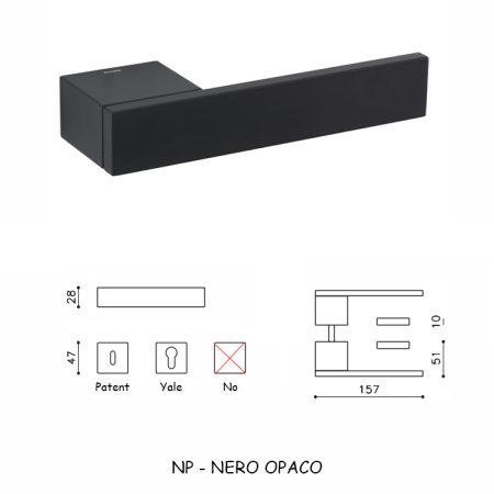 MANIGLIA TOTAL NERO OPACO