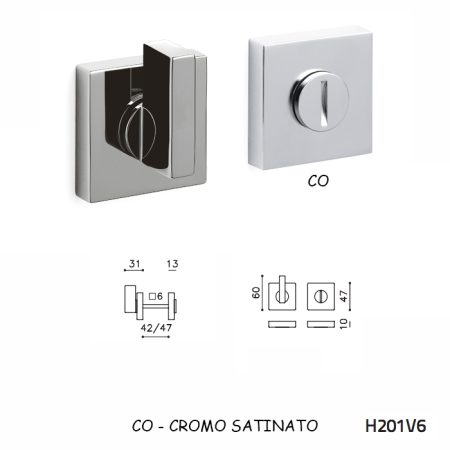 CHIAVISTELLO SPACE Q ADA CROMO SATINATO