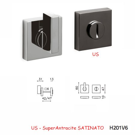 CHIAVISTELLO SPACE Q ADA SuperAntracite SATINATO