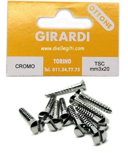 VITE A LEGNO TSC 3,0x20 DIN 95 OTTONE CROMATO