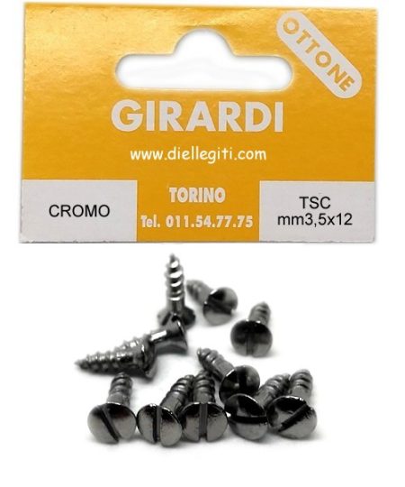 VITE A LEGNO TSC 3,5x12 DIN 95 OTTONE CROMATO