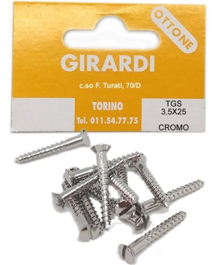 VITE A LEGNO TSC 3,5x25 DIN 95 OTTONE CROMATO