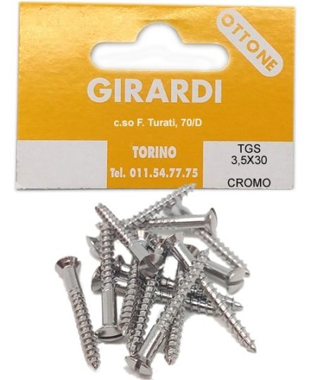 VITE A LEGNO TSC 3,5x30 DIN 95 OTTONE CROMATO
